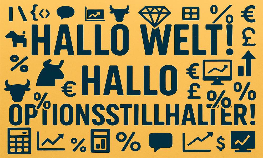 Hallo Welt! Hallo Optionsstillhalter!